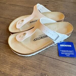 Birkenstock Gizeh White NWT Women's EU 37 US 6-6.5 Sandals Comfort Designer